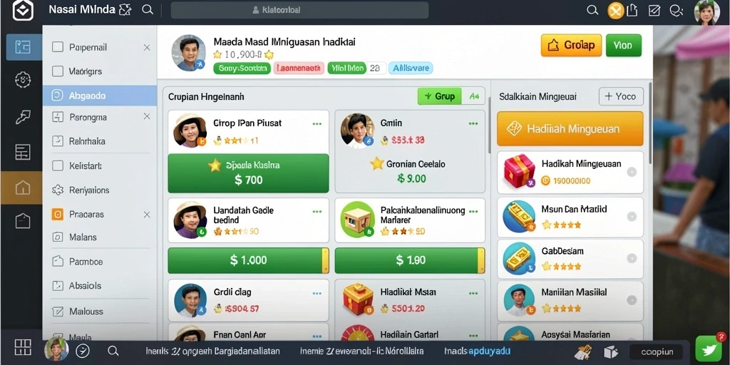 Screenshot ketiga KIJANGWIN memperlihatkan berbagai karakter yang bisa digunakan dalam permainan.